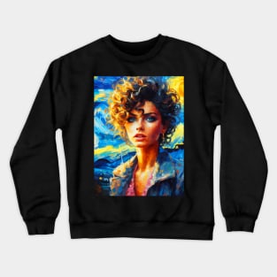 OLIVIA NEWTON in starry night Crewneck Sweatshirt